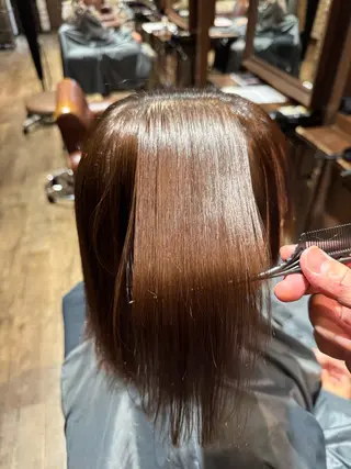 セミロング 小野聡一郎/デザイン カラー/縮毛矯正特化のヘアスタイル