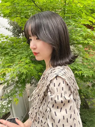 ショート カラー 顔周りカット× 髪質改善【リョウ】のヘアスタイル