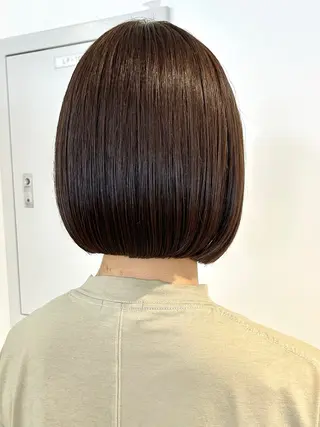 ショート カラー 結べるくびれボブ/透 明感カラーtaigaのヘアスタイル