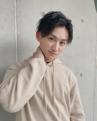 ショート パーマ メンズ TOMONA👑 GiseL梅田店のヘアスタイル