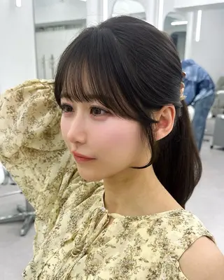 セミロング カラー 顔周り特化/韓国ヘア /レイヤー/吉野幸大のヘアスタイル
