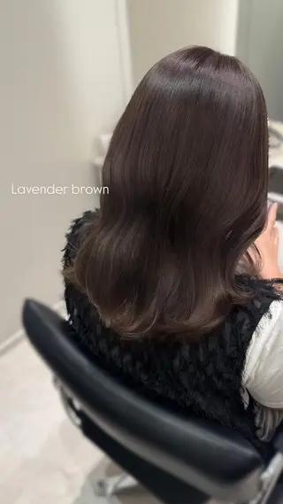 セミロング カラー レイヤー/髪質改善カ ラ-🤍津田奈々美‎のヘアスタイル