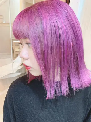 ミディアム カラー パーマ nico  原宿所属・nico【代表】 市川　拓也のヘアスタイル