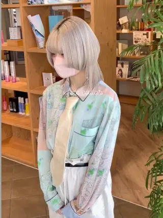 ミディアム カラー デザインカラーEir 茶屋町/田村のヘアスタイル