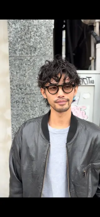 セミロング パーマ メンズ 大谷 哲基のヘアスタイル