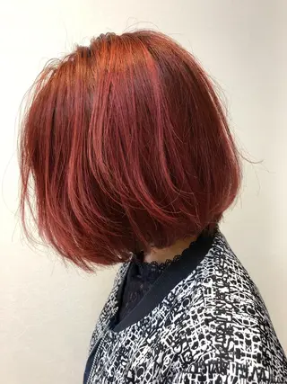 ショート カラー 似合わせ レイヤー須川のヘアスタイル