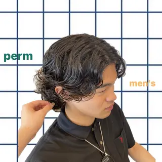 ロング パーマ メンズ 小宮山 桃加のヘアスタイル