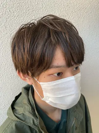 ミディアム カラー メンズ 柳澤 和也のヘアスタイル
