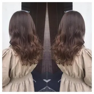 セミロング カラー 髪質改善/痛ませ ないカラー/西村航大のヘアスタイル