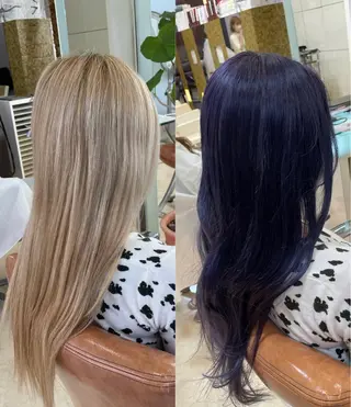 セミロング カラー 大宮｜メンズカット ダブルカラー｜パーマのヘアスタイル