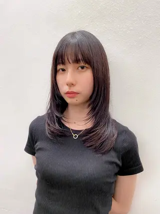 ミディアム カラー Paddle所属・似合わせレイヤー/ レイヤーパーマ/高倉のヘアスタイル