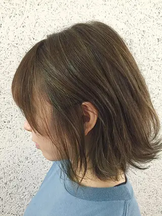 ミディアム カラー パーマ ヘアアレンジ ✨ハイクオリティ✨ 山本香也のヘアスタイル