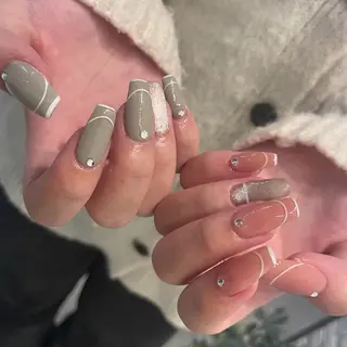 ロング m kaori𓃟のネイルデザイン