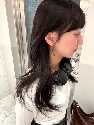 ロング カラー satsuki 暖色・ブラウンカラーのヘアスタイル