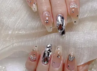 ネイル 🎀彩羽チップ 長さだし専門🎀のネイルデザイン