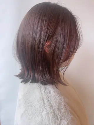 ミディアム カラー morio from london所属・松岡彩華 ボブ /グレージュのヘアスタイル