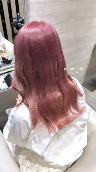 セミロング カラー 🎀暖色/ ピンク🎀seinaのヘアスタイル