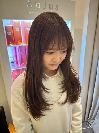 ロング 透明感たっぷり ベージュ🥣✨ヒラリのヘアスタイル