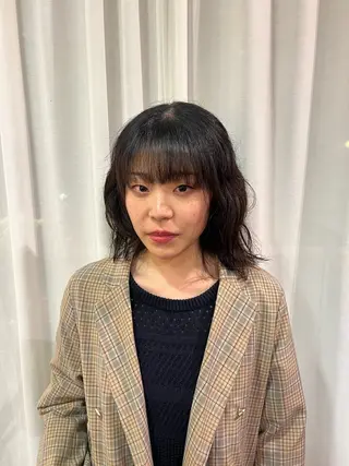 ミディアム カラー パーマ ヘアアレンジ gimmick 自由が丘所属・原中 亮汰のヘアスタイル