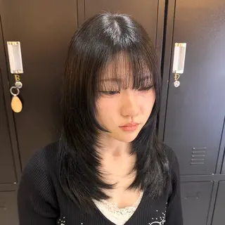 セミロング grandoll下曽根店所属・上田 日菜乃のヘアスタイル