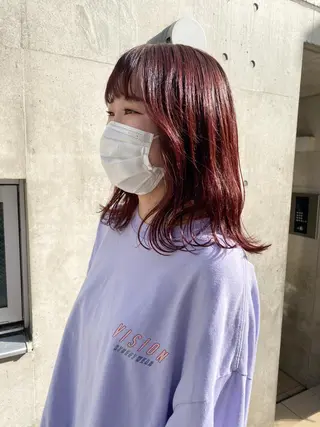 セミロング カラー パーマ ヘアアレンジ メンズ キッズ ネイル マツエク・マツパ パーマスタイル🔅 sayacaのヘアスタイル