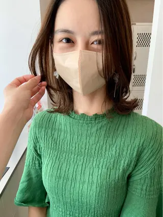 ミディアム カラー 名駅/大人可愛い /艶髪/流音のヘアスタイル