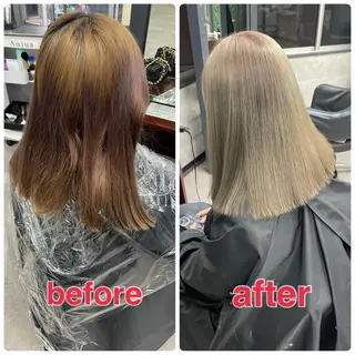 ミディアム カラー ハイトーンエクステ 🎩カズキ🎩のヘアスタイル