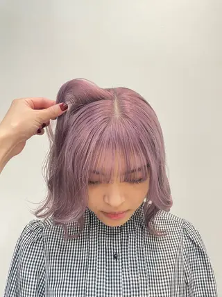 カラー RINOSHORES YOKOHAMA.日本大通り店所属・ハイトーン nagisaのヘアスタイル
