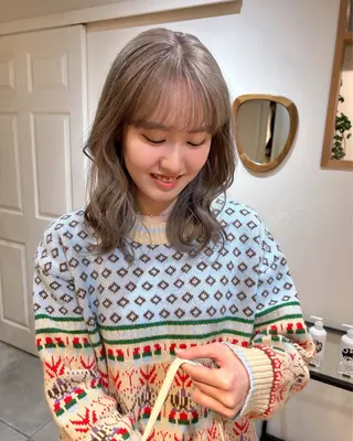 ミディアム カラー rena ✶伏見/パーマのヘアスタイル