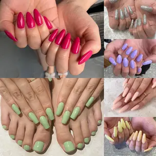 ネイル 【やり放題専門店】 スカルプ&長さ出しのネイルデザイン