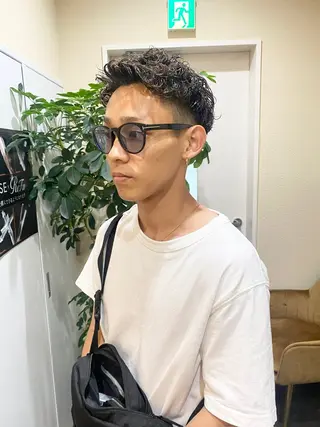 ショート パーマ メンズ ボブ/レイヤー/ メンズ/池澤慎人のヘアスタイル