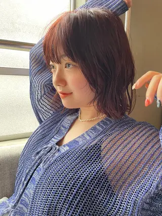 ミディアム カラー 🤎カット/ブリーチ /縮毛矯正/大宮🤎のヘアスタイル