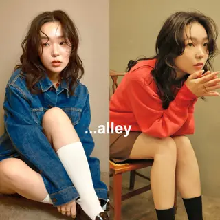 カラー パーマ ...alley/Dreap所属・パーマ/透明感カラー 元町🌱takutoのヘアスタイル