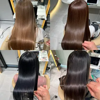 ロング 福岡縮毛矯正✨️ ストレート 向井和輝のヘアスタイル