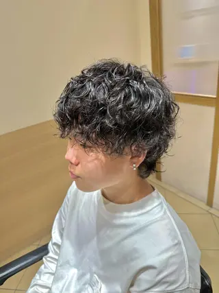 ショート メンズ Geniee horie所属・ともや 髪質改善縮毛矯正のヘアスタイル