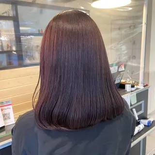 ミディアム カラー スナコザワ レナのヘアスタイル