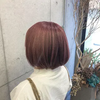 ショート 顔周りカット/髪質 改善/透明感カラーのヘアスタイル