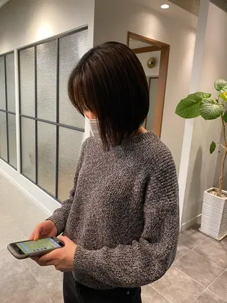 ショート 髪質改善/縮毛矯正/ 透明感カラーYUMAのヘアスタイル