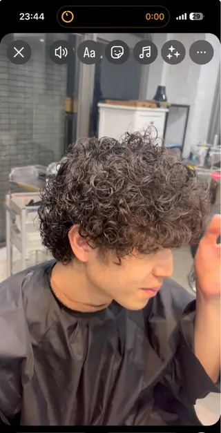 ミディアム パーマ メンズ 11.12月限定割引 fifth前比嘉💥のヘアスタイル