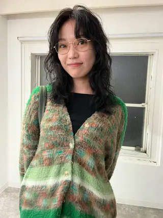 セミロング カラー パーマ 金井京介/レイヤー /ボブパーマのヘアスタイル