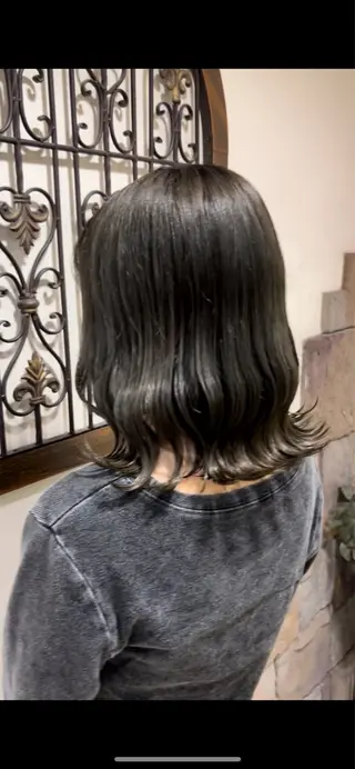 ミディアム ブリーチカラー/原宿 /髪質改善/shinのヘアスタイル