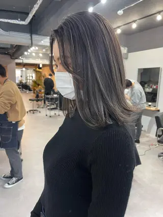 ミディアム カラー Reb_keiji 👑小倉圭司のヘアスタイル