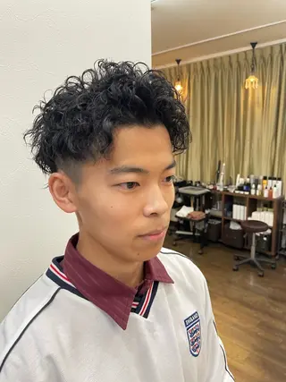 パーマ メンズ 田中 魁人のヘアスタイル