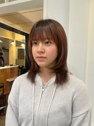 ミディアム 無料カットモデル‪✨ ✂️Nanami🌷のヘアスタイル