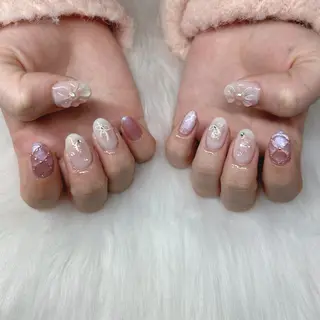 ミディアム HANA うるののネイルデザイン