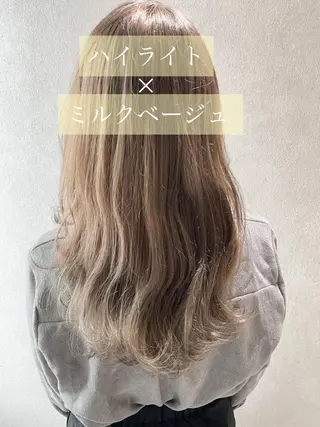 ロング カラー 🥇ブリーチ無し 透明感🥇佐藤のヘアスタイル