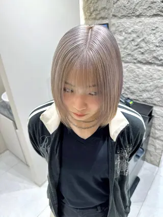 ショート カラー 難波/心斎橋/ボブ/ 髪質改善/ハイトーンのヘアスタイル