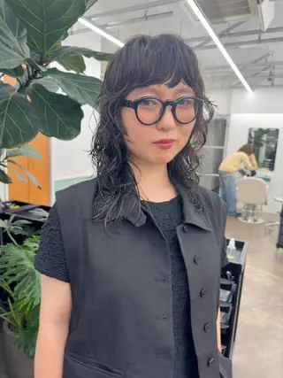 セミロング パーマ ボブ/レイヤー/ケア パーマ/リュウタのヘアスタイル