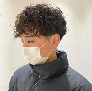 ショート パーマ メンズ icie所属・大阪ヴィーガンサロン KANAKOのヘアスタイル