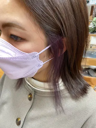 ミディアム カラー ヘアアレンジ neohair by hairchic所属・坂井 なるはのヘアスタイル